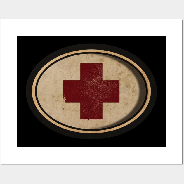 Medic Cross Vintage Wall Art by CTShirts